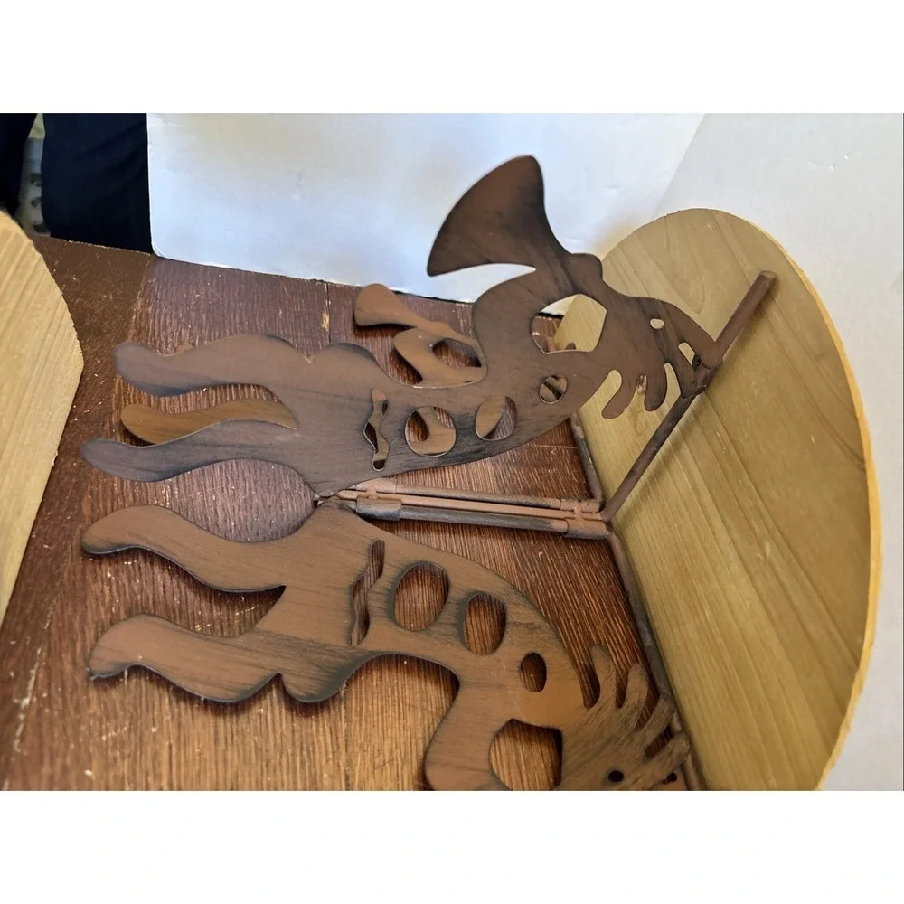 Vintage Set Of 3 Kokopelli Wood And Metal Shelf Half Moon Southwest 13